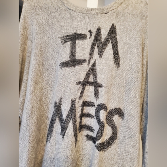 Lauren Moshi Hollis I'm A Mess Cashmere Sweater - Picture 2 of 12